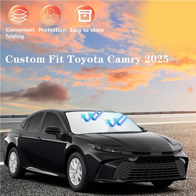 Windshield Sun Shade for Toyo-ta Camry 2025 4-Layer Front Window Shade Custom - Image 6