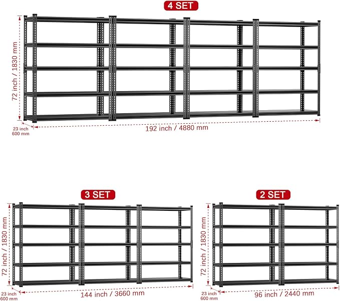 Garage Shelving, Boltless Assembly, Adjustable Large Garage Storage Shelves - Image 9