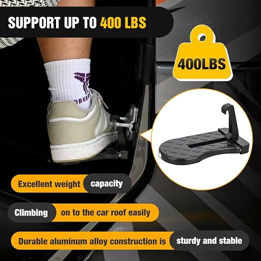Nilight Car Door Step for Roof Access Universal Car Step Hook for Roof SUV - Image 2