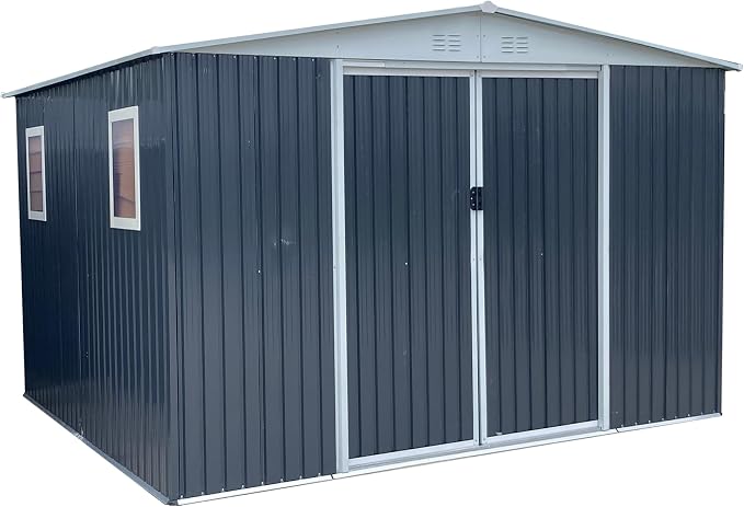 10x12 FT Outdoor Storage Shed, Large Metal Garden Shed - Image 4