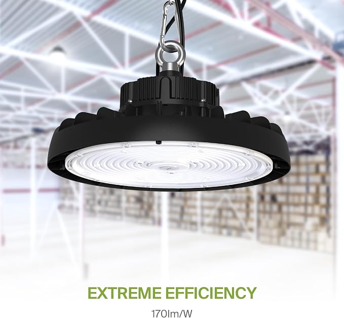 ASD LED High Bay UFO Light Fixture, Commercial Shop Lighting | 3CCT, IP69K - Image 5