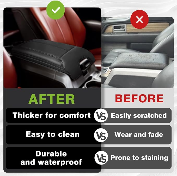Muslogy Center Console Armrest Cover Compatible - Image 6
