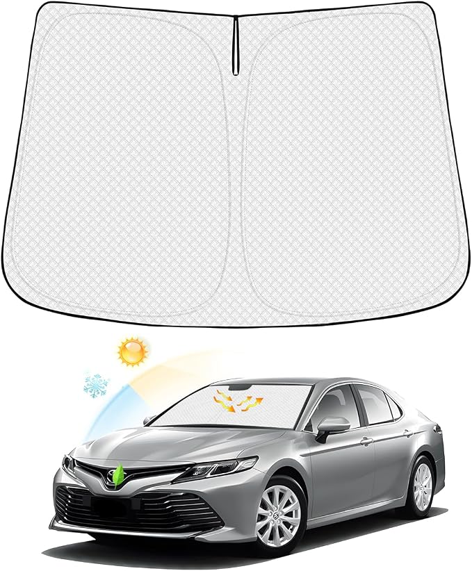 Windshield Sun Shade for 2018-2024 Toyota Camry Accessories Thicken 6-Layer by Canvcle