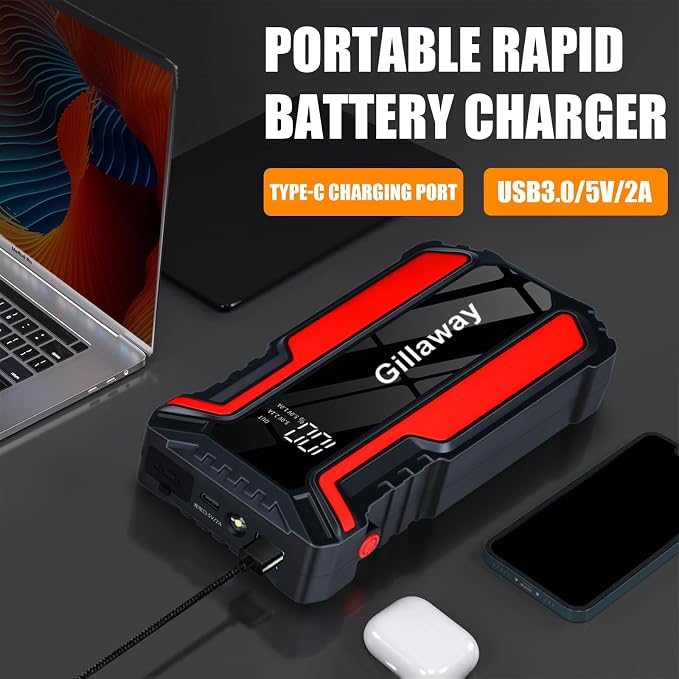 Q16B Jump Starter and air Pump - Image 2