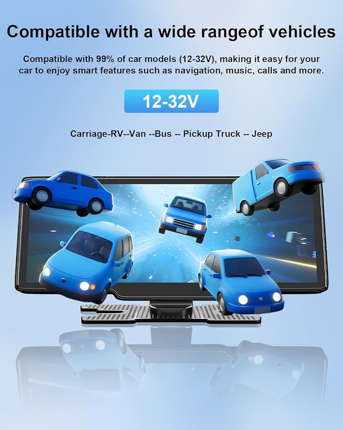 Carplay Screen for Car, 10.26’’ HD Wireless Apple Carplay & Android Auto Touch - Image 8