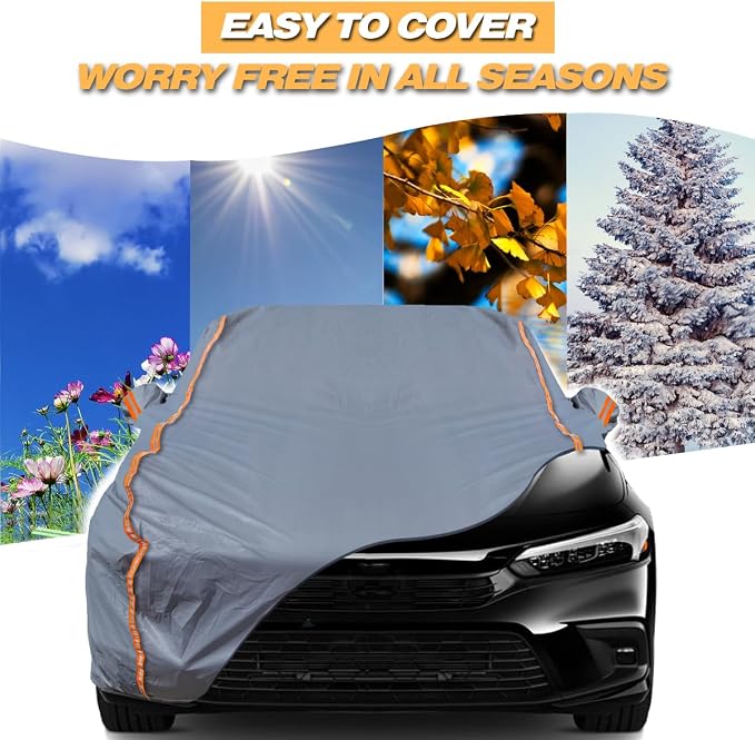 TUCAREST 6-Layers PEVA Premium Full Car Cover Fit - Image 7