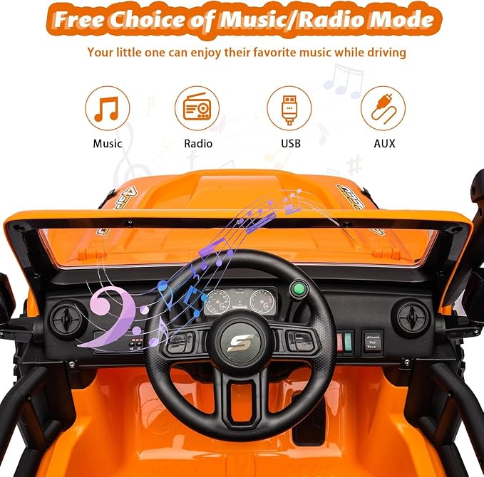 24V Ride on Toys for Big Kids, 2 Seater Electric Truck - Image 4