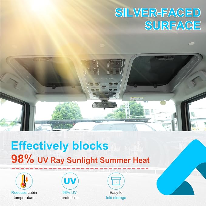 Compatible with INEOS Grenadier 2020-2024 Car Sunroof Sun Shade, Foldable - Image 4