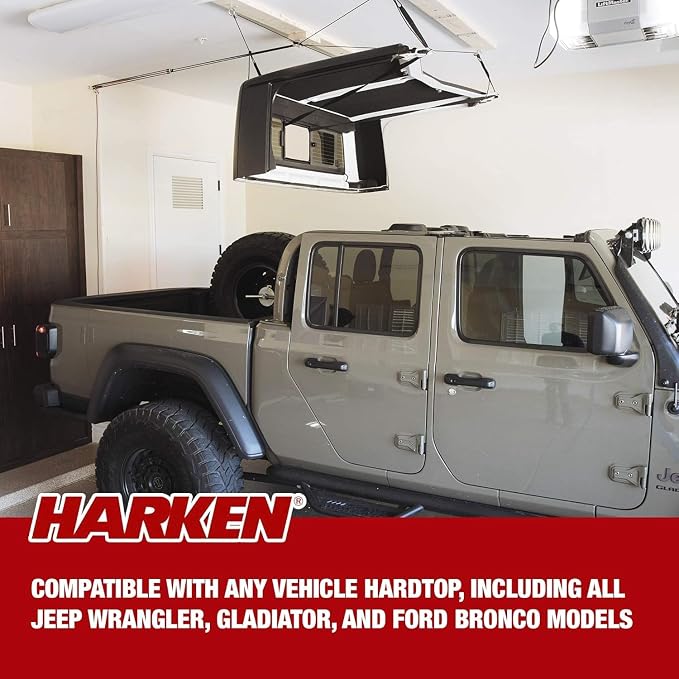 HARKEN - Truck Cap Overhead Garage Storage Hoist, Self-Leveling, Safe Anti-Drop - Image 4