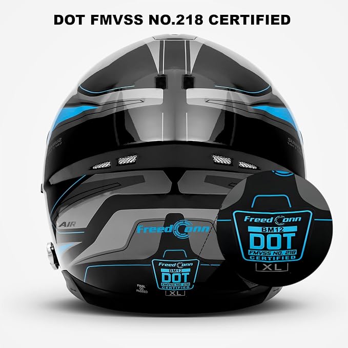 FreedConn BM12 Bluetooth Full Face Motorcycle Helmet - Image 7