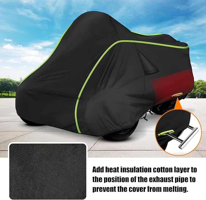 for Can-Am Spyder RT Full Cover 2010-2019, 420D Heavy Duty Waterproof Cover - Image 4