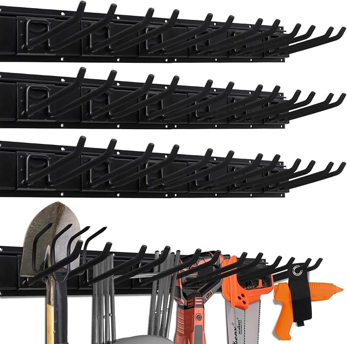 HORUSDY 64-Inch Heavy Duty Garage Organization Rack, 4 Packs Rails and 9 by HORUSDY
