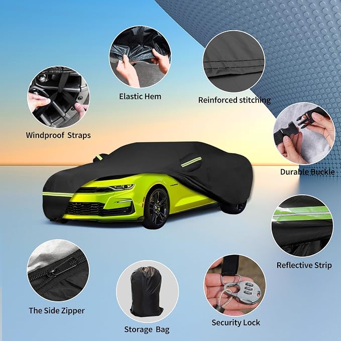 Waterproof Car Covers for 2010-2023 Chevy Camaro Custom Heavy Duty Waterproof - Image 2