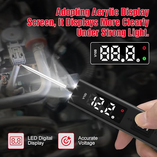 Power Circuit Probe Tester, OBDMONSTER V100 Circuit Tester, 0-80V DC Test Light - Image 3