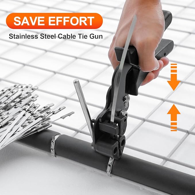 Metal Zip Ties, 304 Stainless Steel, 300 LBS Heavy Duty Double Headed - Image 5