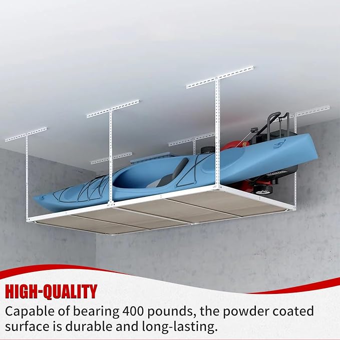 Heavy Duty Overhead Garage Storage Rack, Adjustable Organization System - Image 3