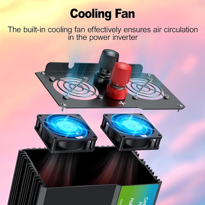 New Upgraded 3000 Watt Power Inverter, 12V DC to 110V/120V AC Converter - Image 5
