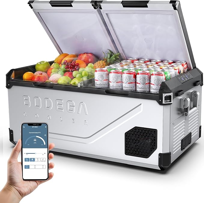 BODEGACOOLER 12 Volt Car Refrigerator, 79 Quart Portable Freezer Car Fridge by BODEGA