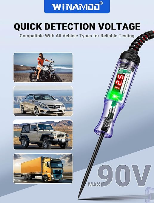 Test Light Automotive 5-90V Digital LED Circuit Tester - Image 8