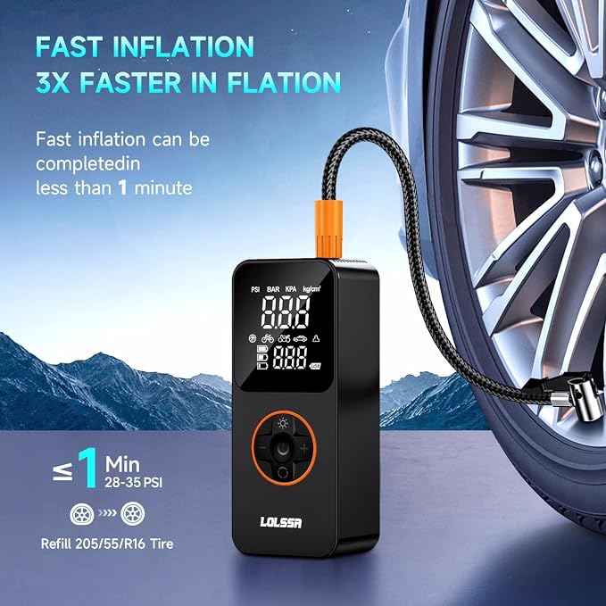 Tire Inflator Portable Air Compressor-Air Pump 20000mAh & 150PSI Cordless - Image 2