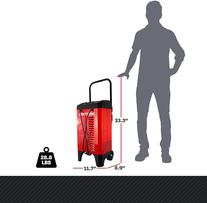 CRAFTSMAN Manual Wheeled 6A Battery Charger and 175A Engine Starter, 2-in-1 - Image 8