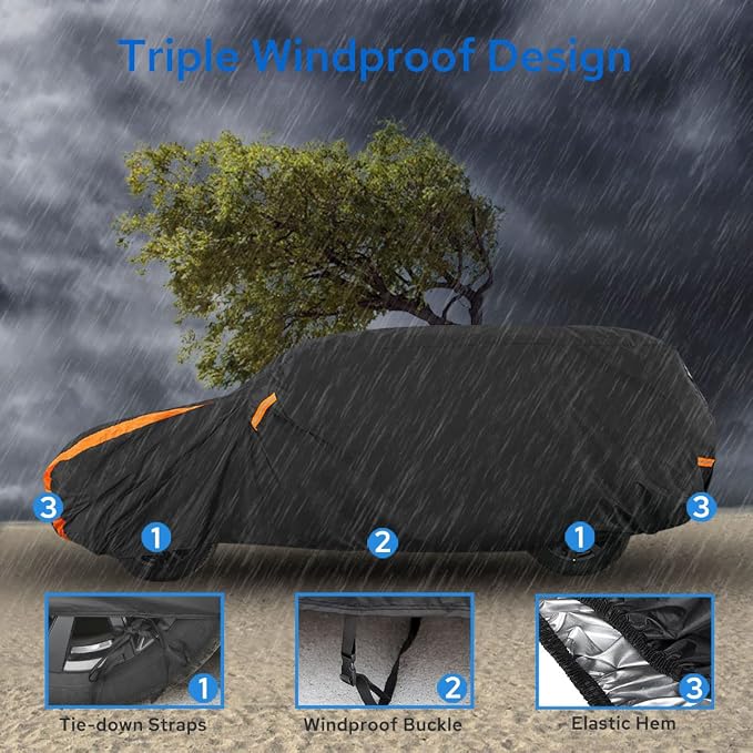 Avecrew SUV Car Cover Waterproof All Weather - Image 3