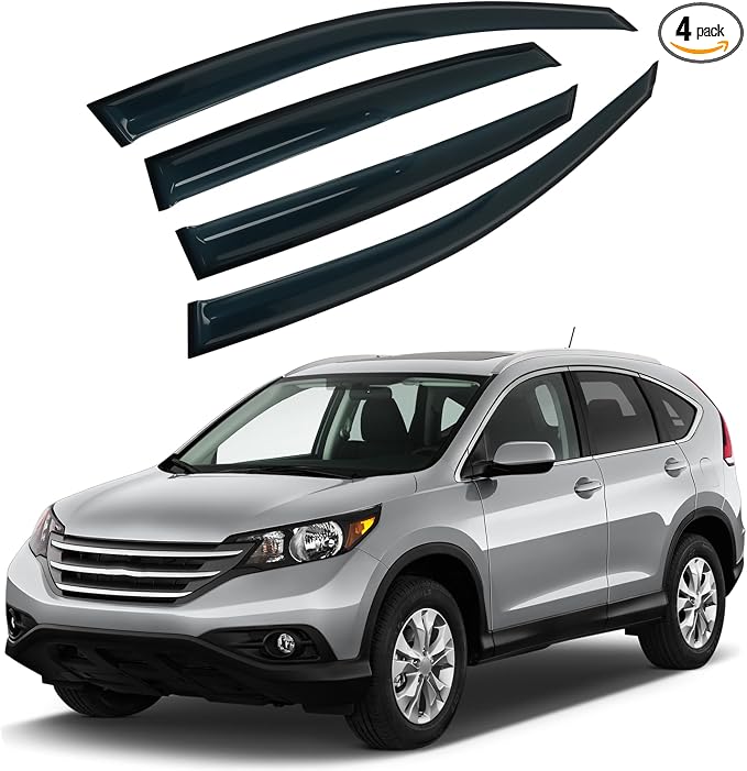 4PCS Rain Guards Window Visors Wind Deflector Fits by CHYKORLA
