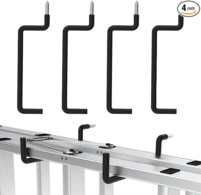 HUHOLE Ladder Hooks 4 Pack Wall Hangers by HUHOLE