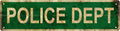 POLICE DEPT Vintage Metal Tin Street Sign Bar Cafe Garage Cave Home Room Wall by Unknown