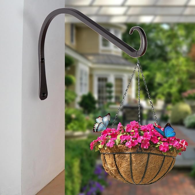 12 inch Plant Hanger, Sturdy Hanging Plant Bracket Outdoor, Hanging Plant Wall - Image 5