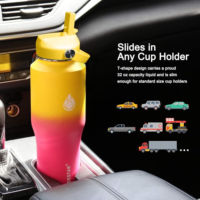 SENDESTAR 32oz Water Bottle Wide Mouth Stainless Steel Vacuum Insulated Double - Image 2
