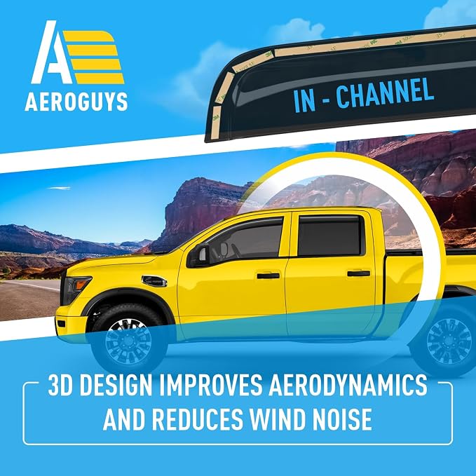 Extra Durable Window Deflectors in-Channel Window Visors Rain Guards Fit - Image 5