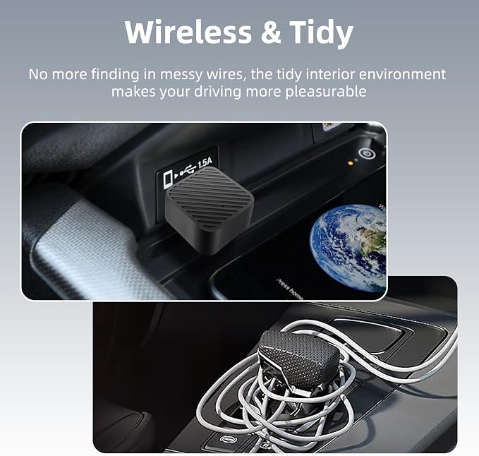 Mini Wireless CarPlay Adapter for iPhone, 2 in 1 CarPlay and Android Auto - Image 9