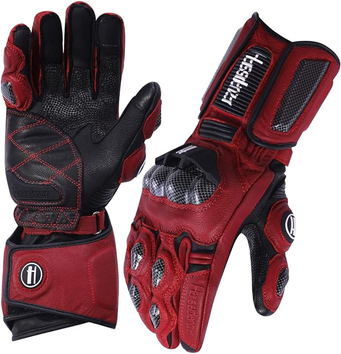 Harssidanzar Leather Motorcycle Gloves by Harssidanzar