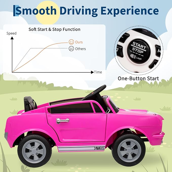 12V Ride on Car Licensed Shelby GT350, Battery Powered Ride On Toy - Image 4