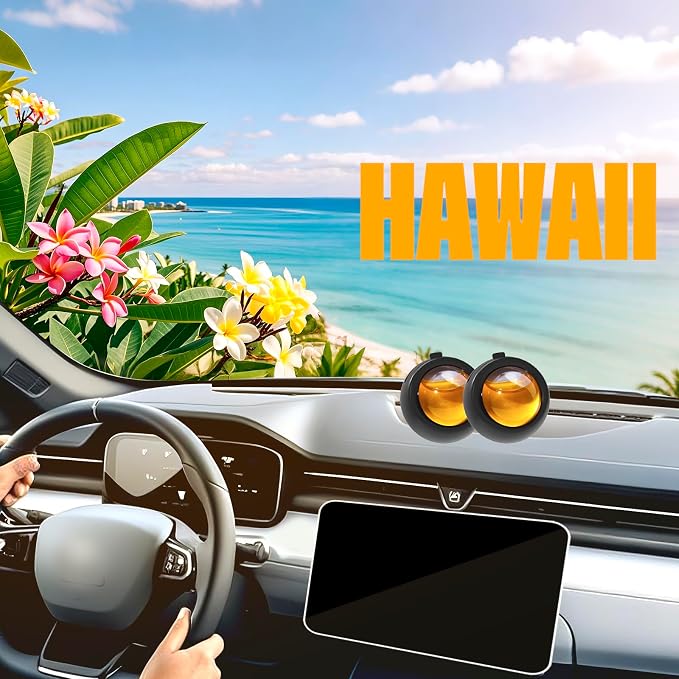 Car Air Freshener Vent Clips, Hawaiian Scent, 6 Pack, Long Lasting Scent Up to - Image 5