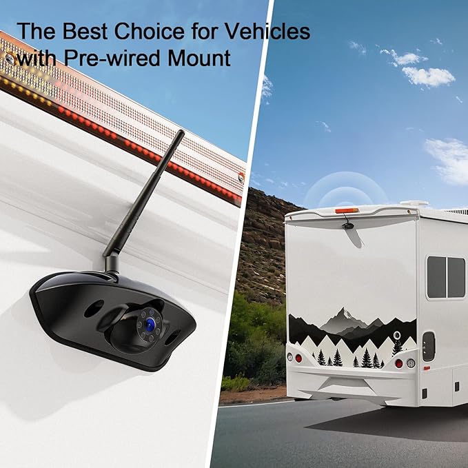 Fookoo 1080P 10" Wireless RV Backup Camera System - Image 4