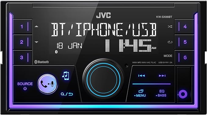 JVC KW-SX88BT Bluetooth Double Din Digital Media Car Stereo by JVC