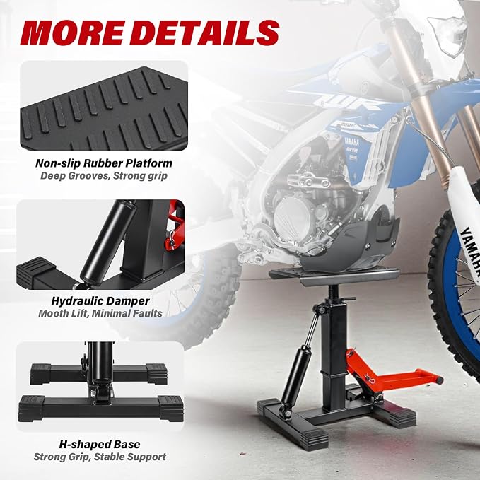 Adjustable Dirt Bike Stand & Powersport Jack 1000LBS Capacity, Heavy Duty - Image 4