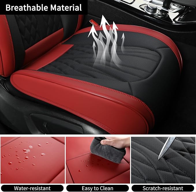 Car Seat Covers, Breathable and Waterproof Faux Leather Automotive Seat Covers - Image 4