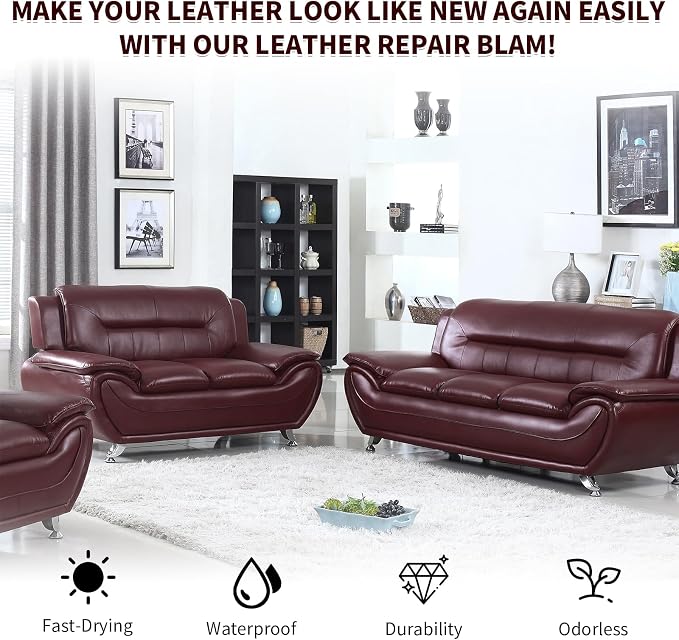 Maroon Leather Recoloring Balm, Leather Couch Scratch/Stain Remover, Leather - Image 7