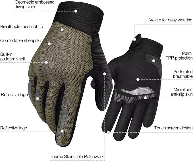 INBIKE Breathable Mesh Motorcycle Gloves - Image 3