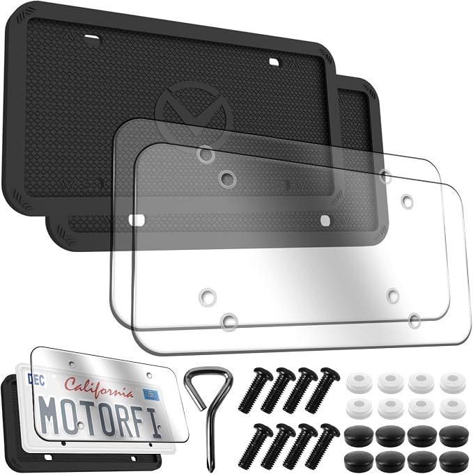 2 Pcs Silicone License Plate Frames by MotorFi