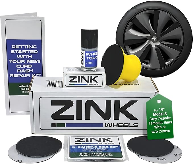 Premium Tesla Wheel Curb Rash Repair Kit by ZinkWheels