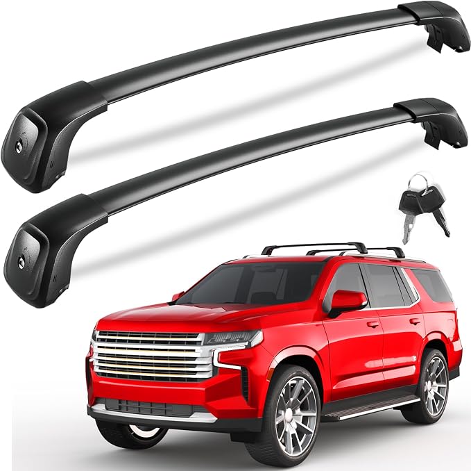 KINGGERI Lockable 330lbs Roof Rack Cross Bars Compatible by KINGGERI
