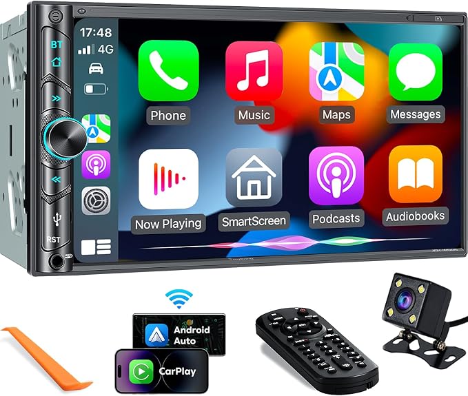 Upgrade Wireless Double Din Car Stereo by SjoyBring