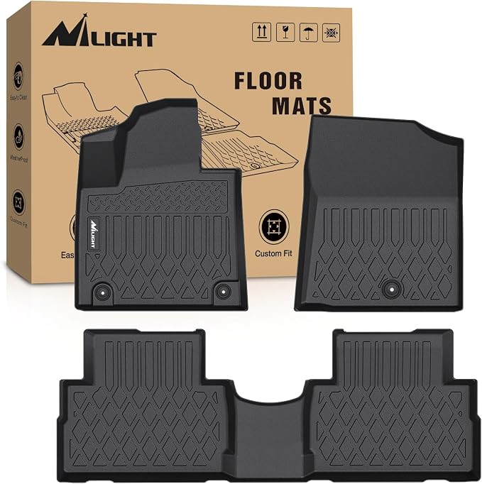 Nilight TPE Floor Mats for 2021 2022 2023 Hyundai Santa Fe 5 Seat, All Weather by Nilight