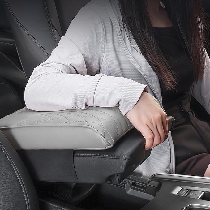 Car Center Console Cover, Memory Foam Car Armrest Cushion, Leather Arm Rest - Image 9