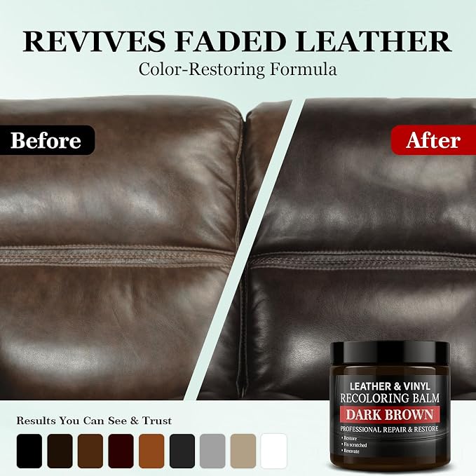 Leather Color Restorer, Leather Recoloring Balm, Scratch Remover, Leather Dye - Image 3