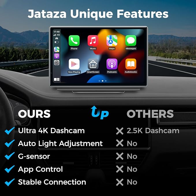 7" Wireless Apple CarPlay Android Auto Screen - Image 9